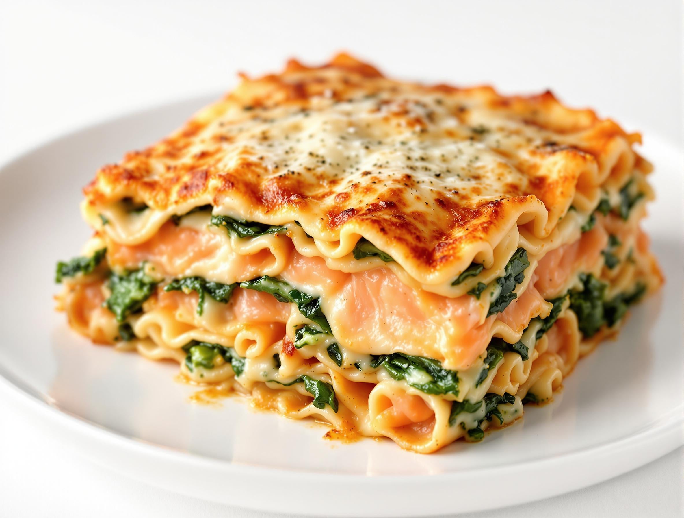 Lasagne Zalm Spinazie